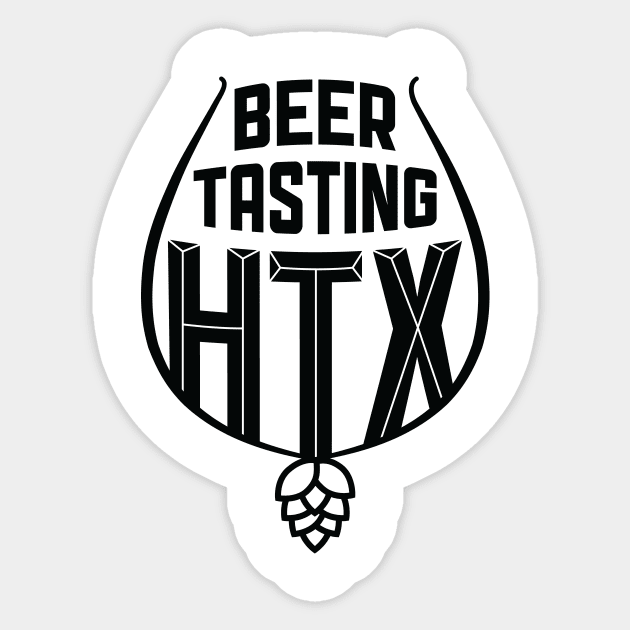 Beer Tasting HTX logo  (Black) Sticker by BeerTastingHouston